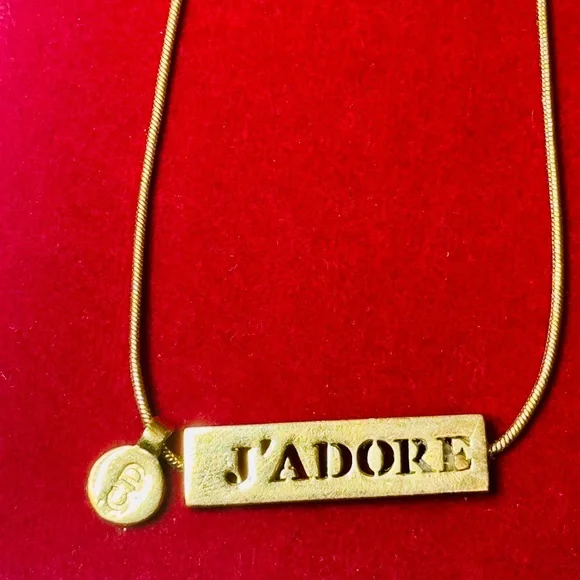 Dior Gold J'ADORE Pendant Necklace - Picture 2 of 15